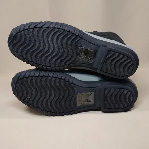 Sociology Gray Black Winter Outdoor Faux Fur Lined Rubber Weather Boots - Picture 5 of 8